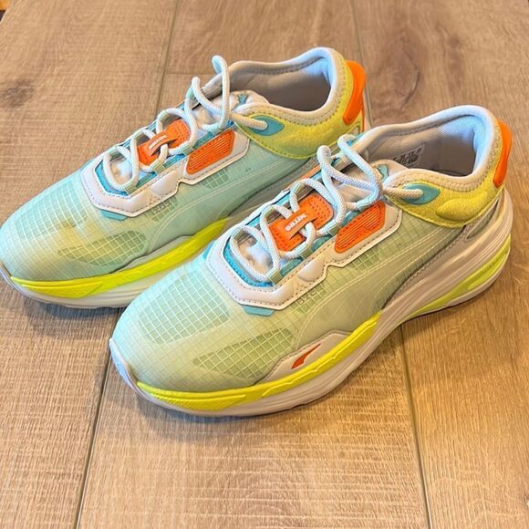 Puma Extent Nitro Tech Sneakers US 7.5 Green and Orange - Picture 3 of 11